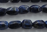 CNL640 15.5 inches 10*15mm faceted nuggets natural lapis lazuli beads