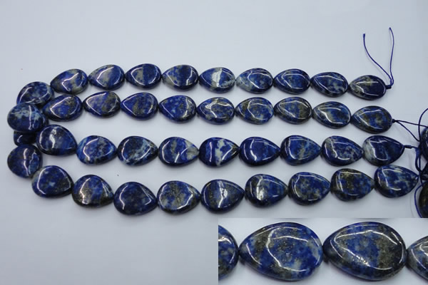CNL745 15*20mm flat teardrop natural lapis lazuli gemstone beads