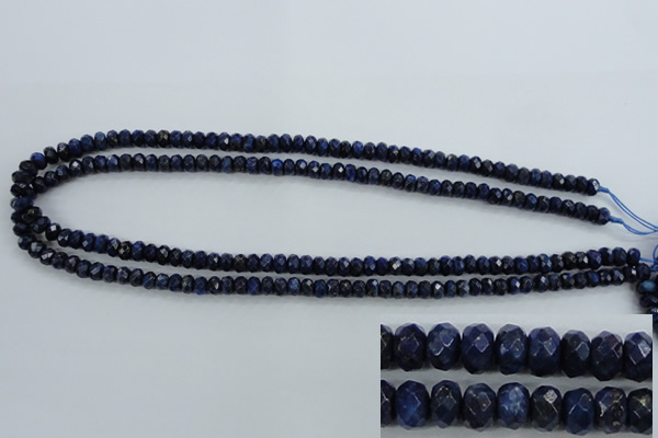 CNL871 15.5 inches 4*6mm faceted rondelle natural lapis lazuli beads