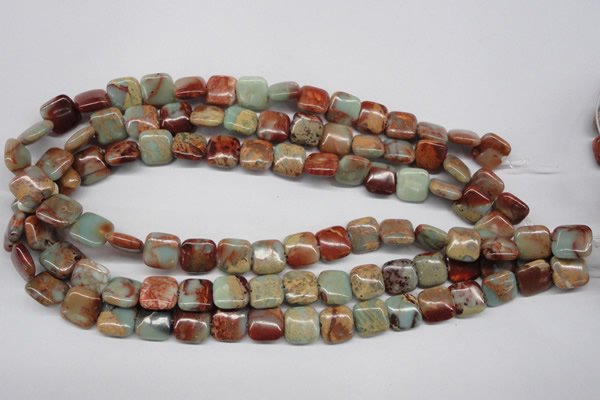 CNS103 15.5 inches 12*12mm square natural serpentine jasper beads