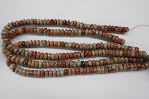 CNS130 15.5 inches 6*10mm rondelle natural serpentine jasper beads
