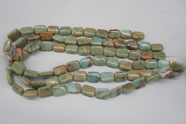 CNS146 15.5 inches 12*16mm rectangle natural serpentine jasper beads