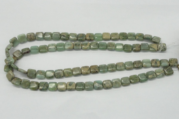 CNS15 16 inches 10*10mm square natural serpentine jasper beads