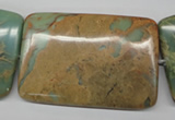 CNS153 15.5 inches 40*60mm rectangle natural serpentine jasper beads