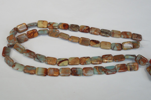 CNS194 15.5 inches 12*16mm rectangle natural serpentine jasper beads