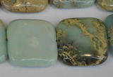 CNS195 15.5 inches 25*25mm square natural serpentine jasper beads
