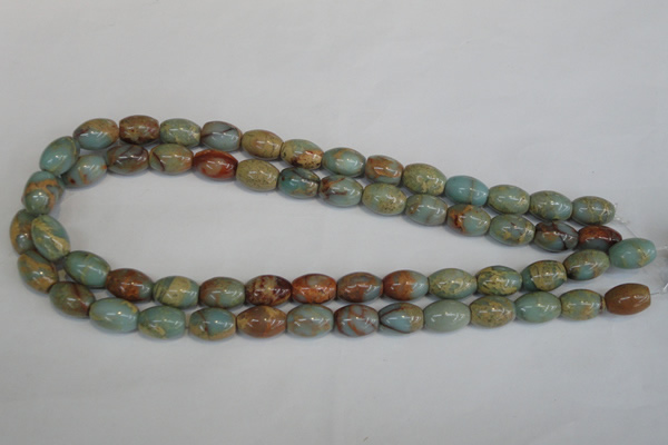 CNS203 15.5 inches 10*14mm rice natural serpentine jasper beads