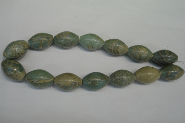 CNS208 15.5 inches 20*30mm rice natural serpentine jasper beads