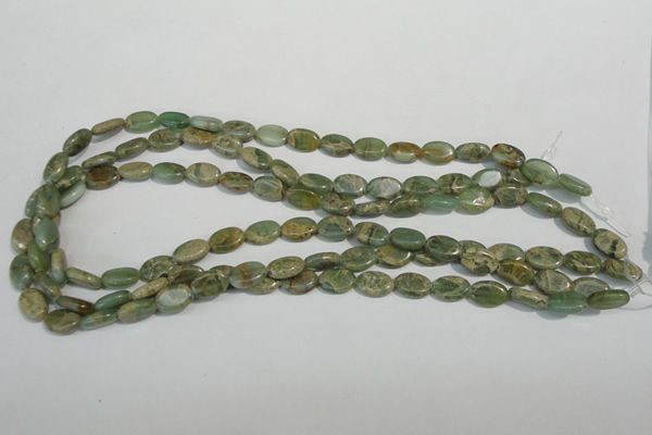 CNS240 15.5 inches 8*12mm oval natural serpentine jasper beads