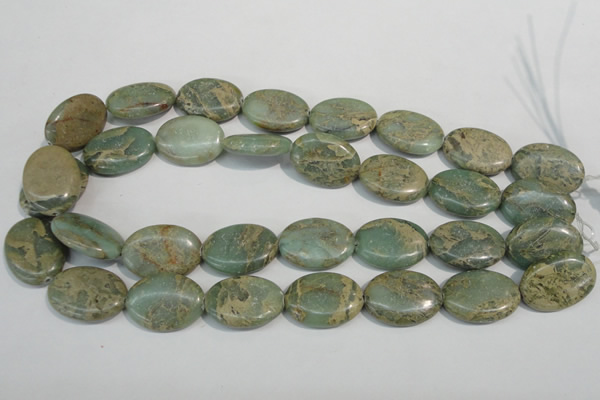 CNS242 15.5 inches 18*25mm oval natural serpentine jasper beads