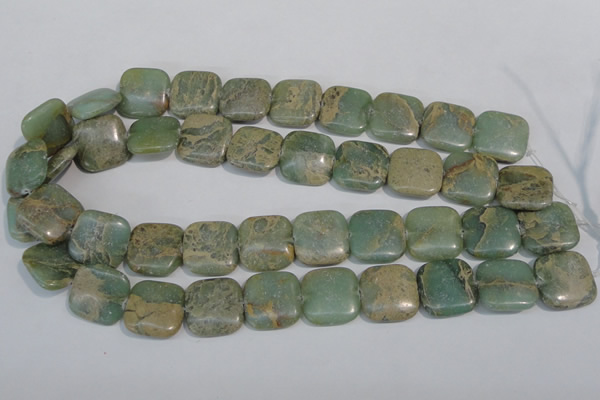 CNS251 15.5 inches 20*20mm square natural serpentine jasper beads