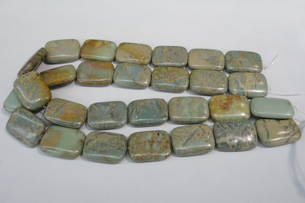 CNS257 15.5 inches 22*30mm rectangle natural serpentine jasper beads