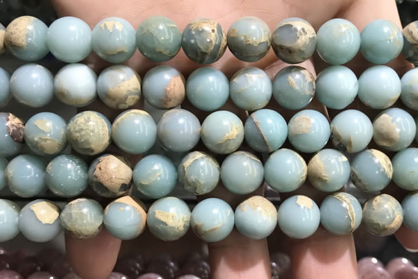 CNS303 15.5 inches 10mm round natural serpentine jasper beads
