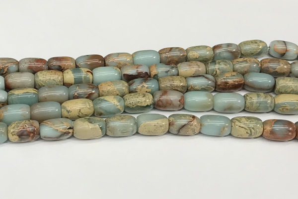 CNS310 15.5 inches 8*12mm drum serpentine jasper beads