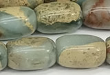 CNS311 15.5 inches 10*14mm drum serpentine jasper beads