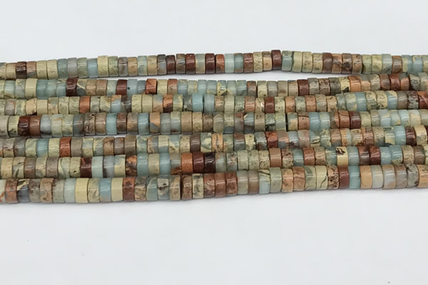 CNS319 15.5 inches 3*6mm heishi serpentine jasper beads