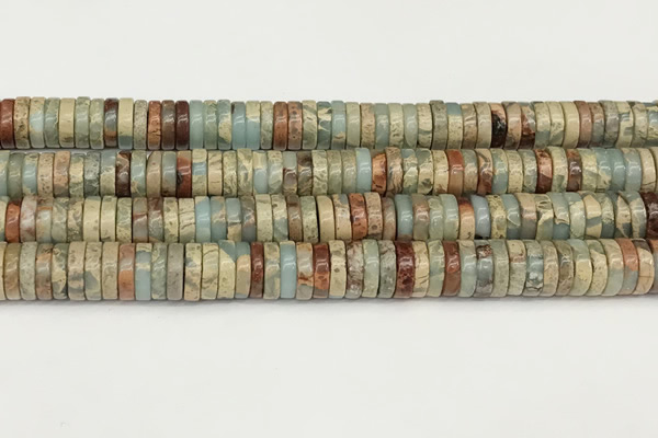 CNS321 15.5 inches 3*10mm heishi serpentine jasper beads