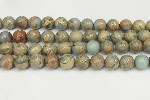 CNS335 15.5 inches 14mm round serpentine jasper beads wholesale