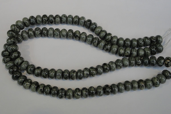 CNS414 15.5 inches 8*12mm rondelle natural serpentine jasper beads
