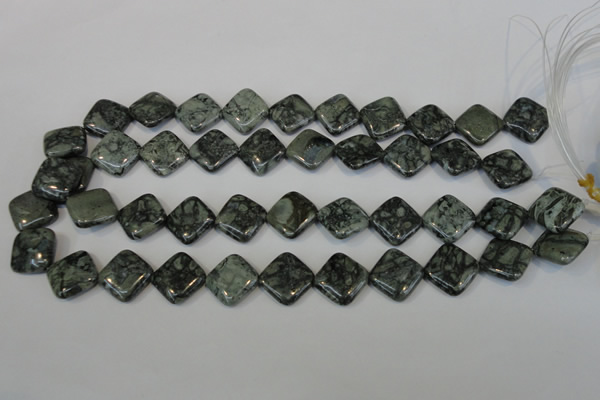 CNS430 15.5 inches 16*16mm diamond natural serpentine jasper beads