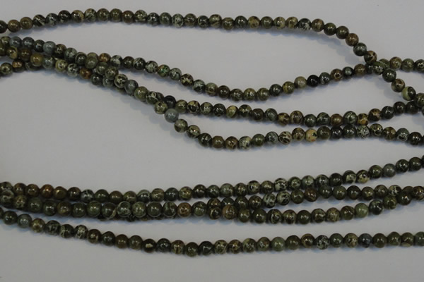 CNS500 15.5 inches 4mm round natural serpentine jasper beads