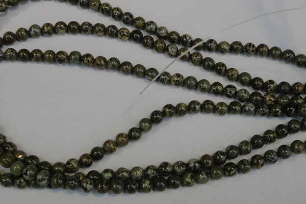CNS501 15.5 inches 6mm round natural serpentine jasper beads