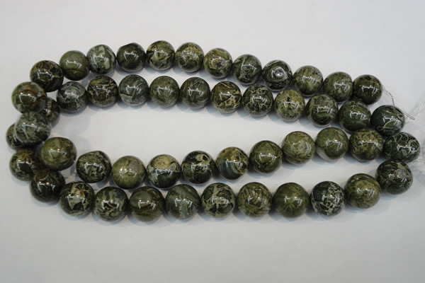 CNS506 15.5 inches 16mm round natural serpentine jasper beads