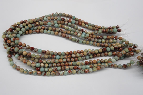 CNS61 15.5 inches 6mm round natural serpentine jasper beads