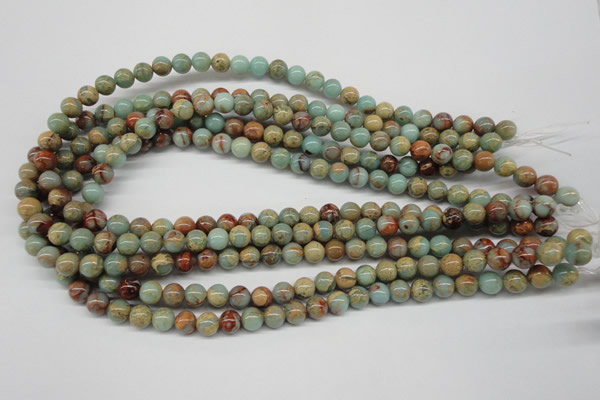 CNS62 15.5 inches 8mm round natural serpentine jasper beads