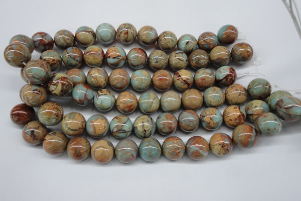 CNS67 15.5 inches 18mm round natural serpentine jasper beads