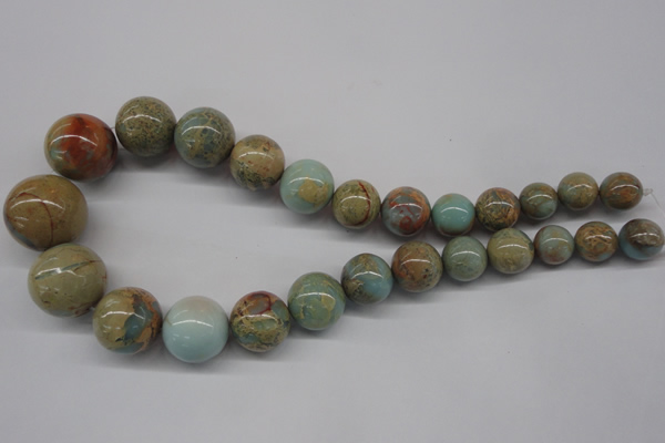 CNS70 15.5 inches 12mm - 24mm round natural serpentine jasper beads