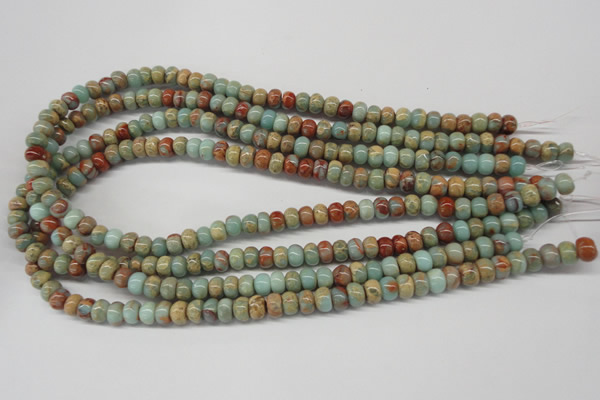 CNS72 15.5 inches 5*8mm rondelle natural serpentine jasper beads