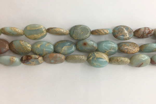 CNS725 15.5 inches 12*16mm oval serpentine jasper beads wholesale