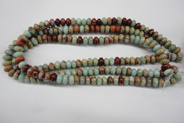 CNS73 15.5 inches 6*10mm rondelle natural serpentine jasper beads