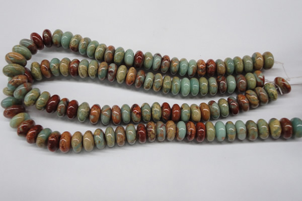 CNS75 15.5 inches 7*14mm rondelle natural serpentine jasper beads