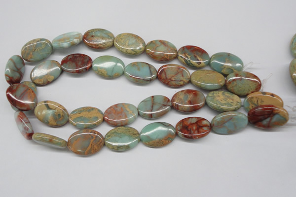 CNS94 15.5 inches 18*25mm oval natural serpentine jasper beads