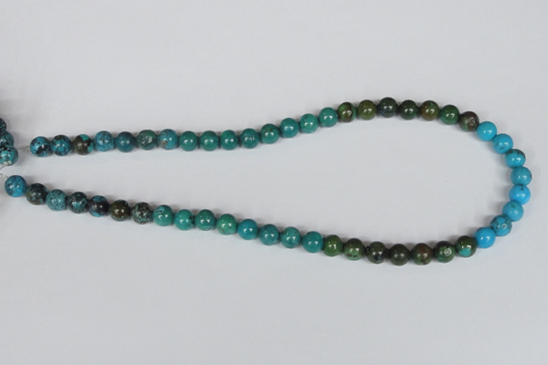 CNT03 16 inches 8mm round natural turquoise beads wholesale