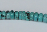 CNT10 16 inches 4*10mm rondelle natural turquoise beads wholesale