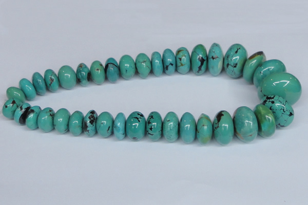 CNT12 16 inches multi-size rondelle natural turquoise beads wholesale