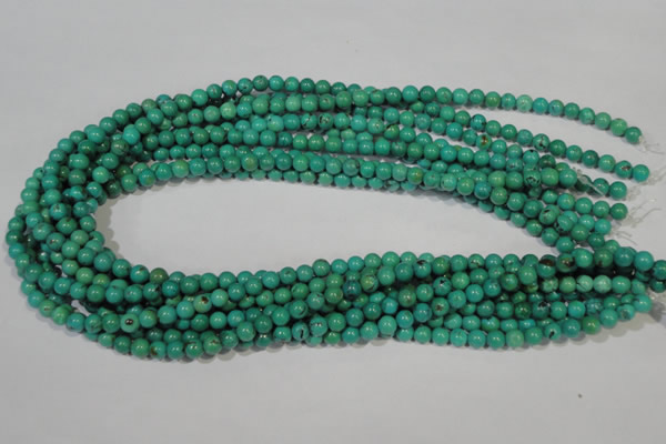 CNT205 15.5 inches 6mm round natural turquoise beads wholesale