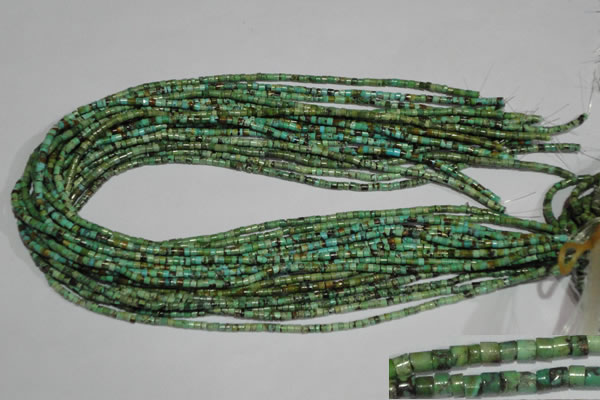 CNT215 15.5 inches 2.5*3mm heishi natural turquoise beads wholesale