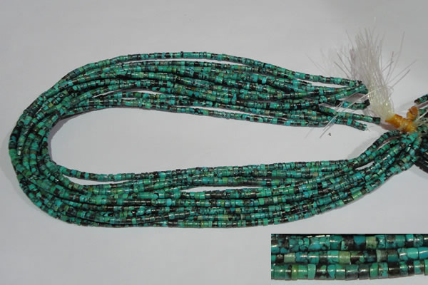 CNT217 15.5 inches 2.5*3mm heishi natural turquoise beads wholesale