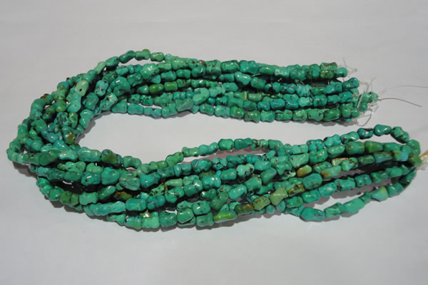 CNT234 15.5 inches 6*9mm bone natural turquoise beads wholesale
