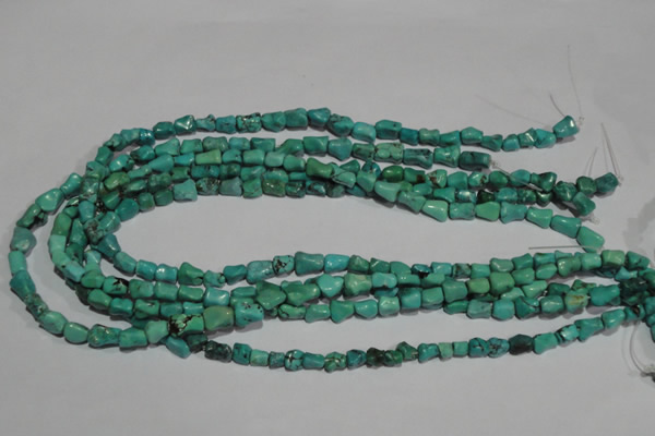 CNT236 15.5 inches 7*9mm bone natural turquoise beads wholesale