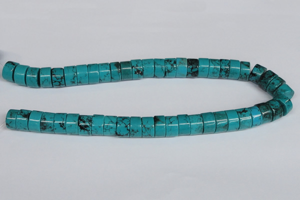 CNT26 16 inches 9*14mm wheel natural turquoise beads wholesale