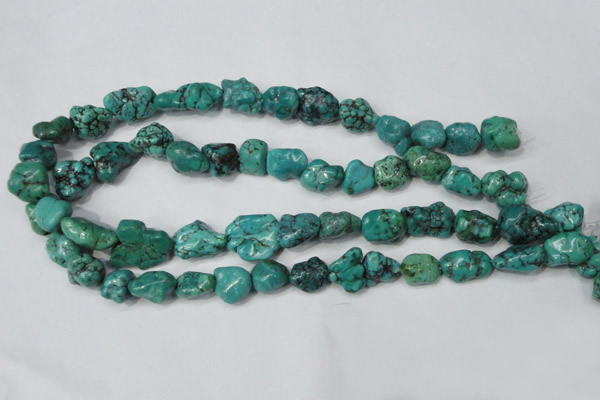 CNT381 15.5 inches 10*14mm - 12*16mm nuggets natural turquoise beads