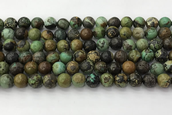 CNT411 15.5 inches 8mm round natural turquoise beads wholesale