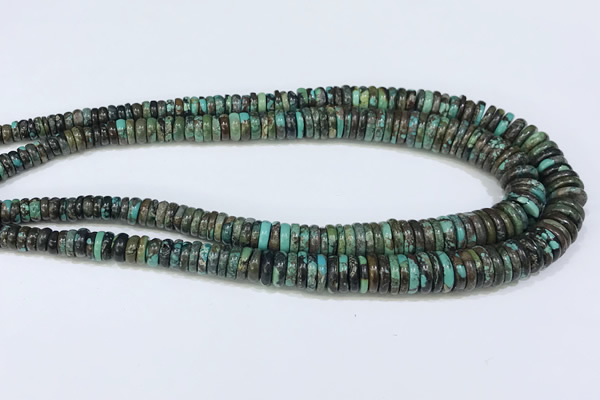 CNT504 15.5 inches 3*6mm - 4*10mm nuggets turquoise gemstone beads