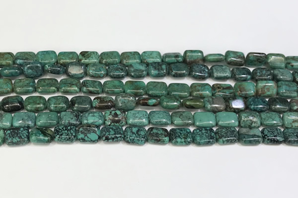 CNT509 15.5 inches  8*10mm rectangle turquoise gemstone beads