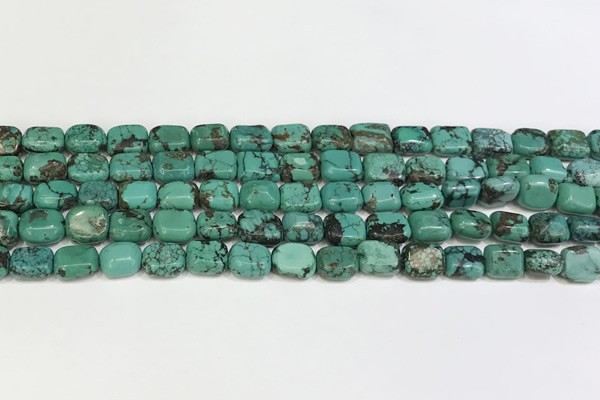 CNT510 15.5 inches 8*10mm - 9*10mm rectangle turquoise gemstone beads